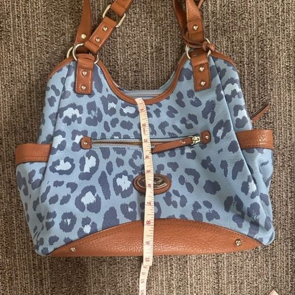 B.O.C. Blue Cheetah Print hobo Purse - Picture 6 of 14